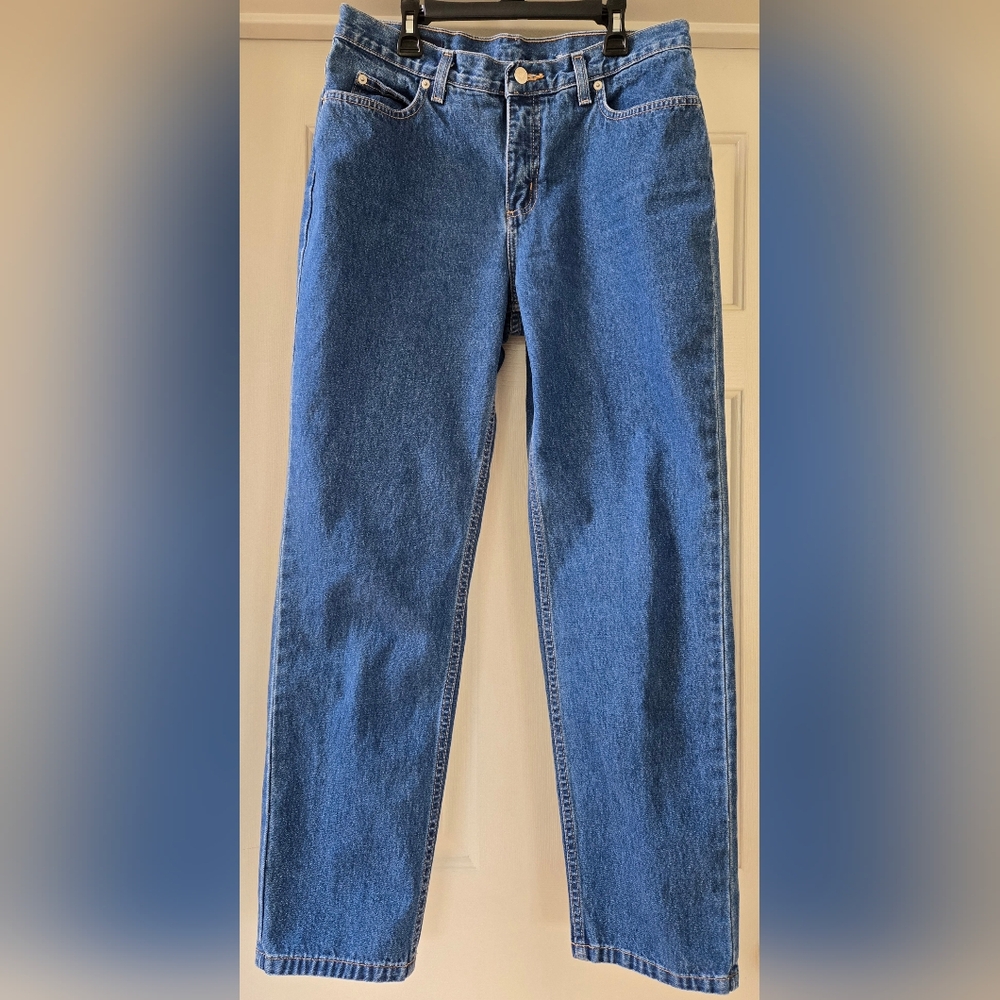 Vintage Lands' End Straight Leg Size 10 Jeans 100% Cotton